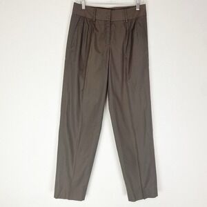 Akris Punto Womens US 4 Brown Pleated Dress Pants Trousers Tailored